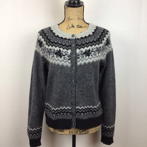 Eddie Bauer Sweaters - Eddie Bauer Wool Blend Cardigan Sweater Button Down